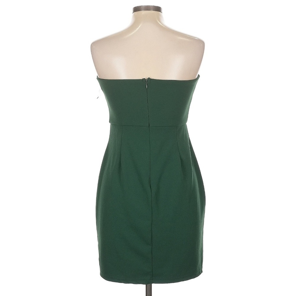 Lulus Message in a Bottle Forest Green Strapless Bodycon Dress Size Large - Picture 3 of 4